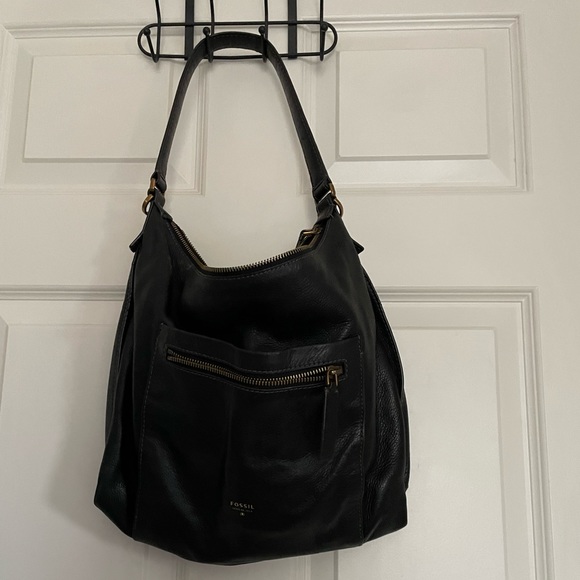 Fossil Pebbled Cow Hide Leather Hobo Shoulder bag - Picture 1 of 16